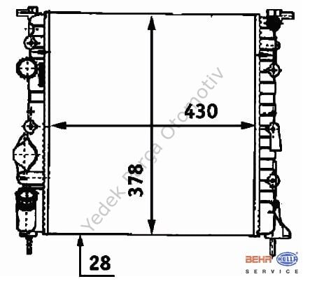 RADYATÖR 0545452AL CLIO 2 KANGO 1.2İ