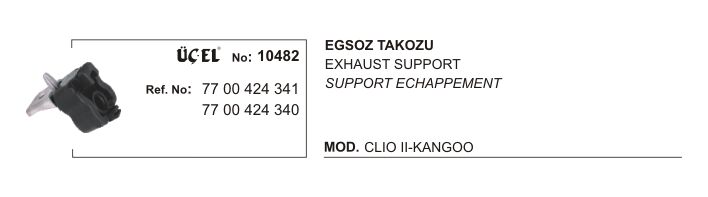Clio 2 - Symbol Thalia Egzoz Orta Takozu Arka Kısma Takılan 1998 2008 7700424341 Üçel