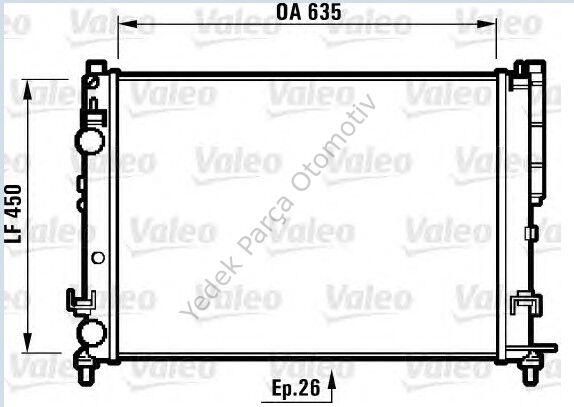 RADYATÖR 0550502AL LAGUNA (95-01) 1.6İ 16V 1.8İ