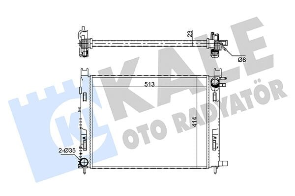Clio 4 Captur 1 Dokker Lodgy Motor Su Radyatörü 513 x 414 x 23 214101612R Kale