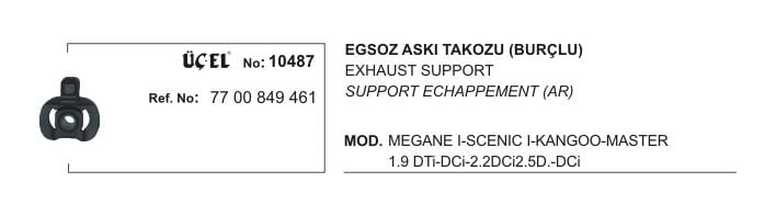 Master 2 Megane 1 Scenic 1 Egsoz Askı Takozu Buçlu 7700849461 Üçel