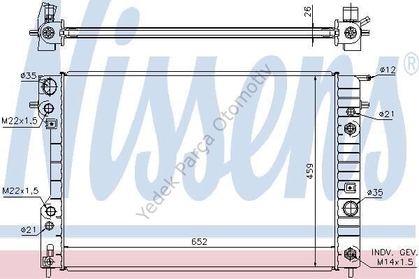 RADYATÖR KOMPLE 363800 OMEGA-B (AL/PL/BRAZING) KLİMALI OTOMATİK