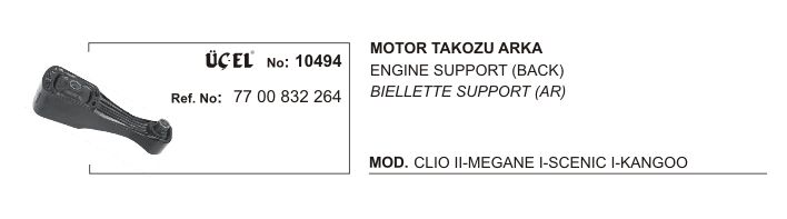 Kangoo 1 Megane 1 Scenic 1 Alt Motor Takozu Kulağı Otomatik Vites Arka 1999 2002 7700832264 Üçel