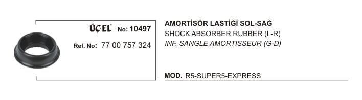 Express Ön Amortisör Üst Tablası Takozu 1990 1998 7700757324 Üçel