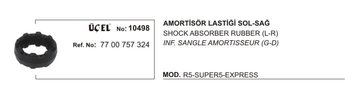 Express Ön Amortisör Üst Tablası Takozu 1990 1998 7700757324 Üçel