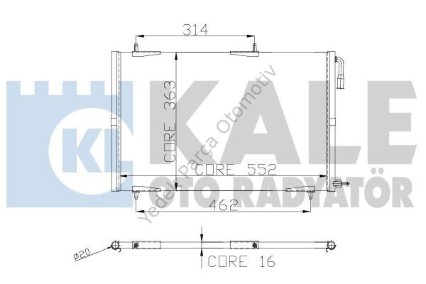 KLİMA RADYATÖRÜ 200ABC040 P206 (6455CH)