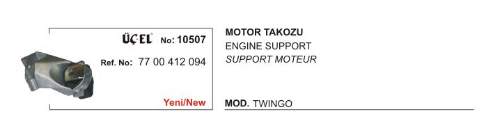 Twingo 1 Sağ Motor Takozu Kulağı 1.2 8V D7F 1993 2002 7700412094 Üçel