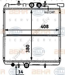 RADYATÖR 2039011AB P206 1.4İ 8V (1 SIRA)