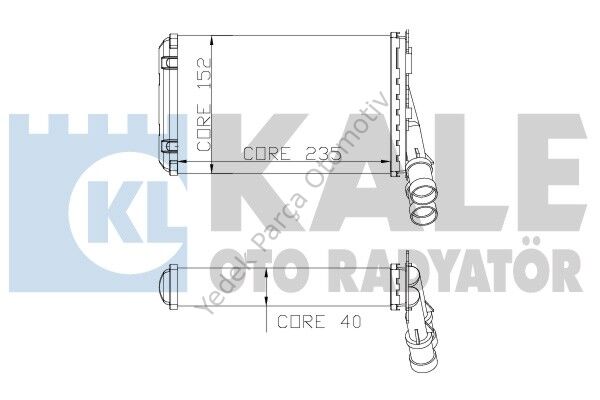 KALORİFER RADYATÖRÜ 2081832 P306 PARTNER 1.4 (96-) BERLINGO 1.4 (96-)