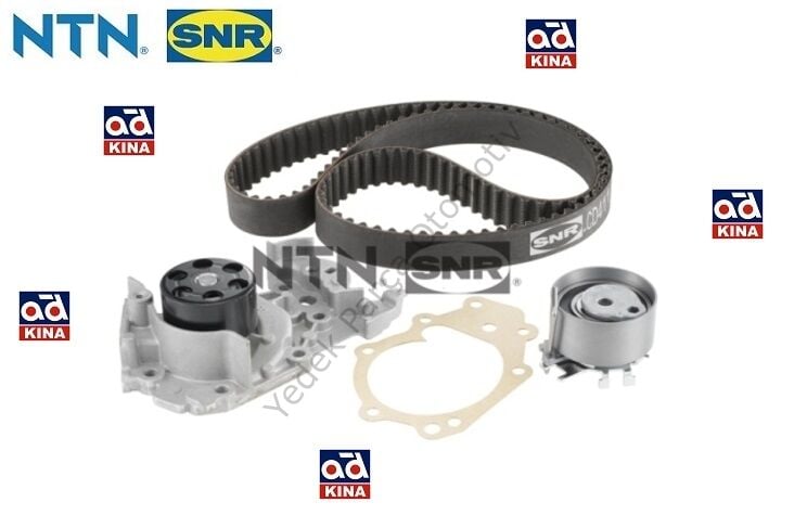 Clio 3 - 4 Symbol - Logan 2 Devirdaimli (Su Pompası) Eksantirik Kayışı Triger Seti  D4F KDP455460I 1.2 16V 210101832R - 8200702750 - 210108845R Snr