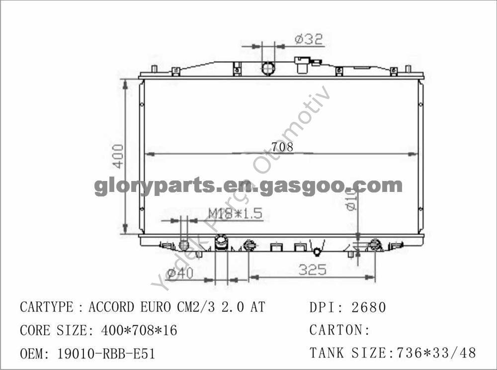 RADYATÖR 341955 ACCORD VII 2.4 03-> BRAZING AT MT