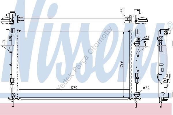 RADYATÖR 371600 ESPACE IV LAGUNA-II VEL SATIS (670x415x32) BRAZING MT