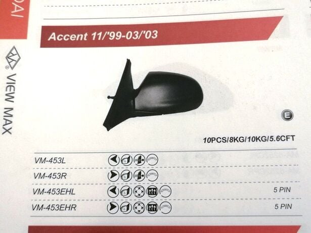 AYNA SOL VM453L ACCENT (99-02) MEKANİK