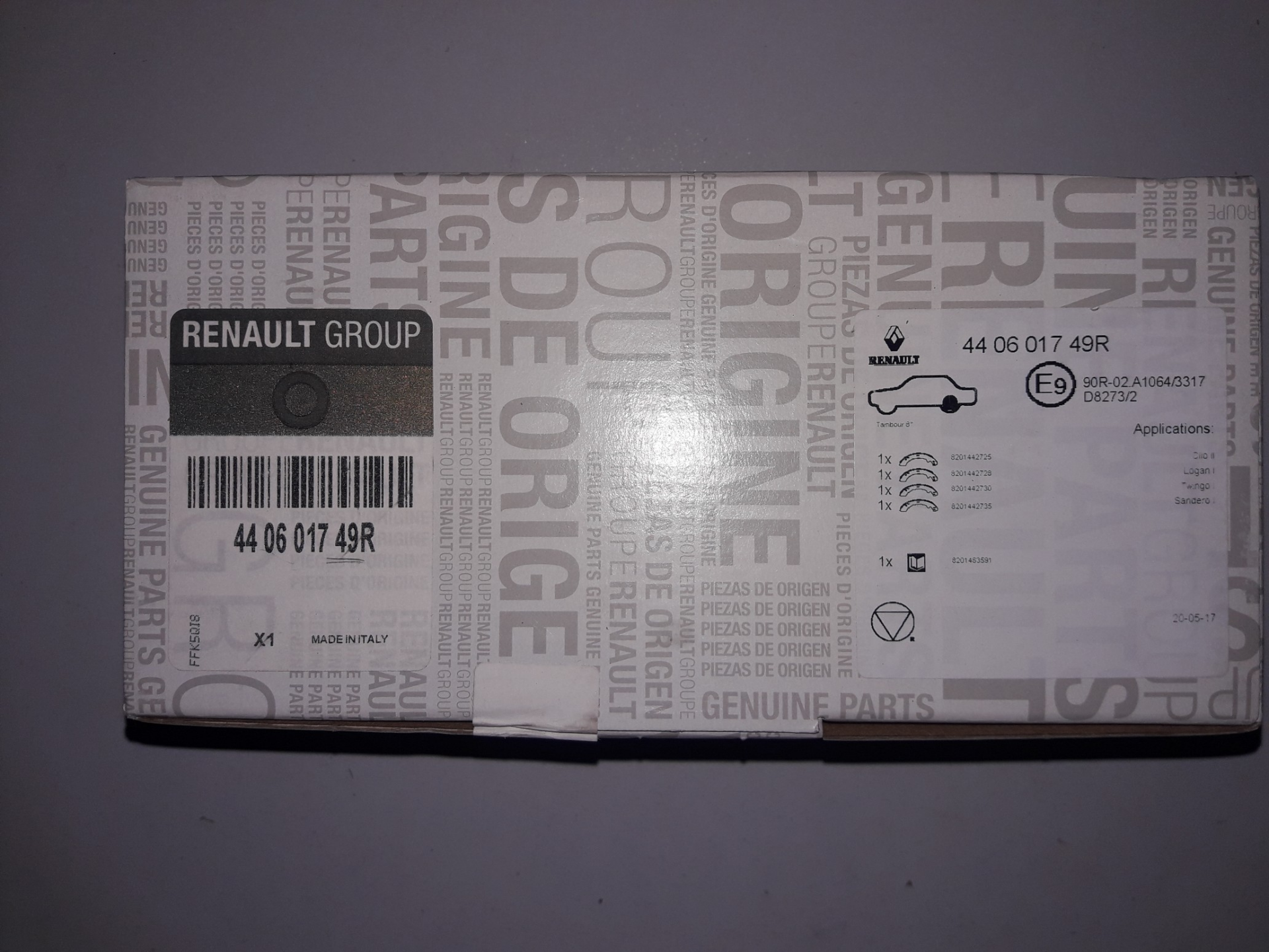 Clio 2 Thalia Arka Fren Fren Balatası Takım 2003 2012 7701206962 440601749R Renault Mais