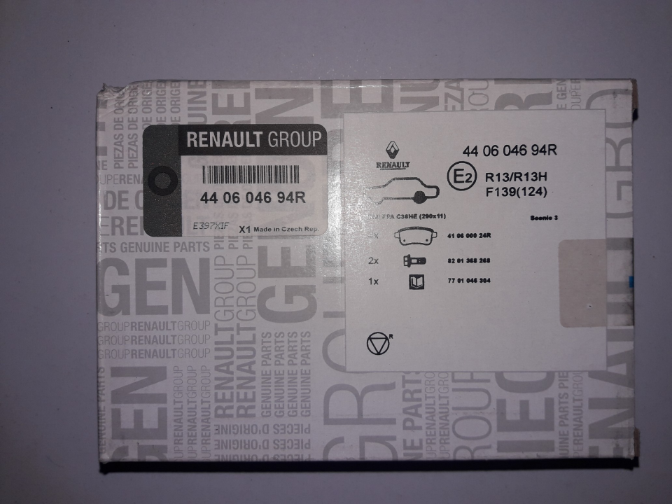 Megane 3 Fluence Arka Fren Balatası Takım Otomatik Fren 2008 2016 440603558R 440604694R Renault Mais