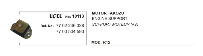 R12 Toros Ön Motor Takozu 1.4 8V 7702246328 Üçel