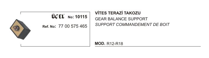 R12 Toros Vites Terazi Takozu 7700575465 Üçel