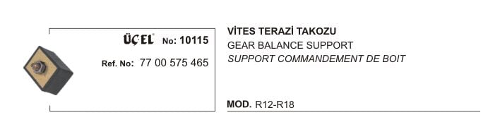 R12 Toros Vites Terazi Takozu 7700575465 Üçel