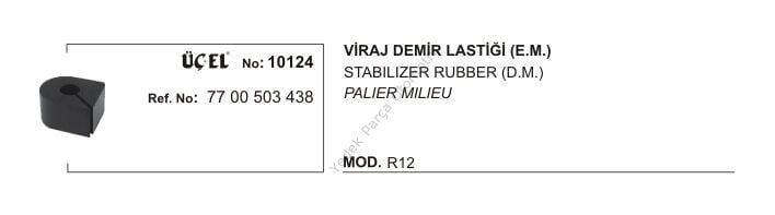 VİRAJ DEMİR LASTİĞİ 10124 R12 KESİK 7700503438