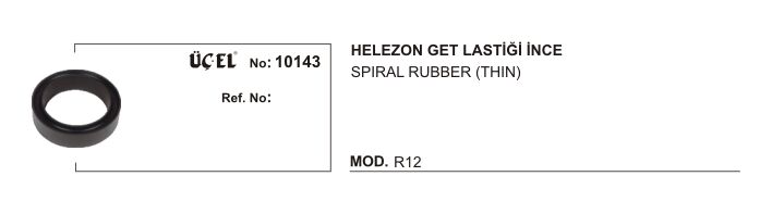 R12 Helezon Gel İnce Lastiği Üçel