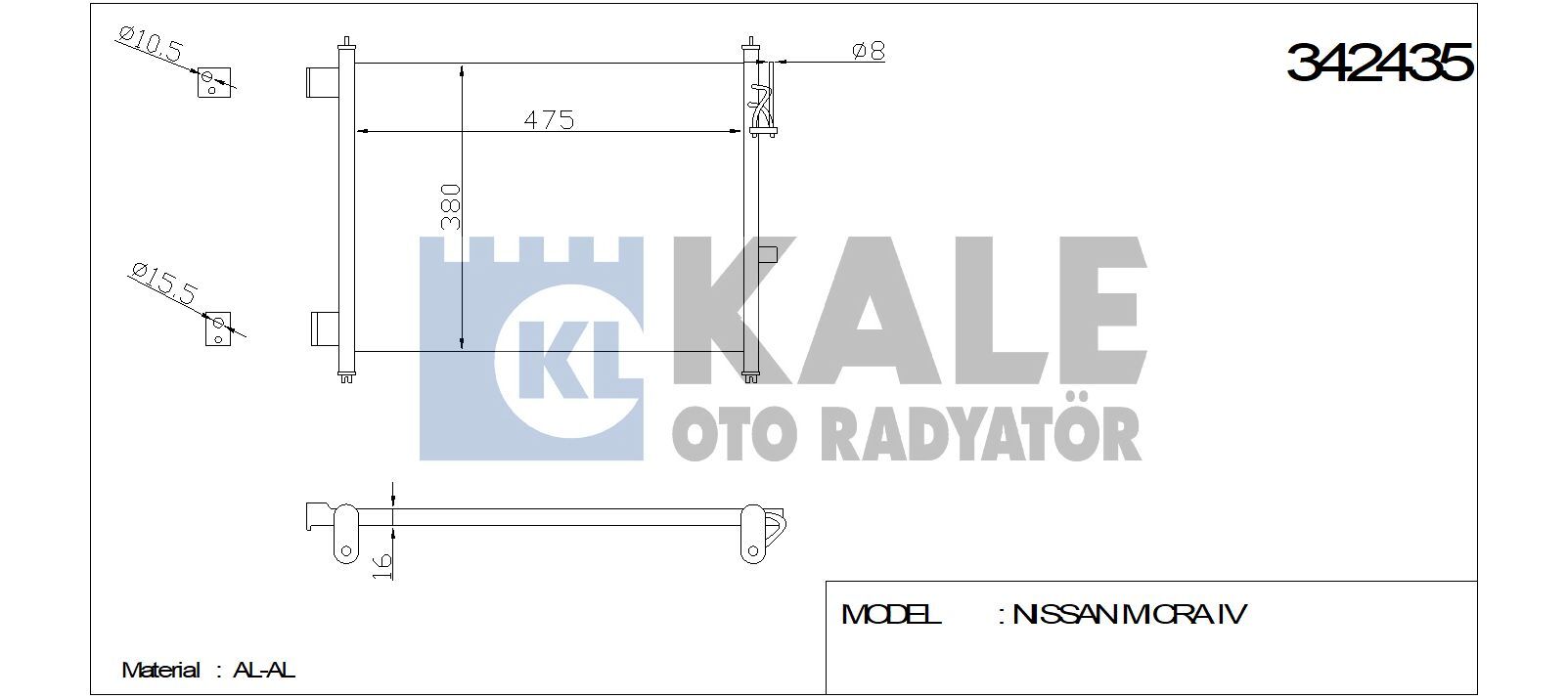 Micra 4 K13 Klima Radyatörü Kurutuculu 1.2 2010 2017 921101HC0A Kale
