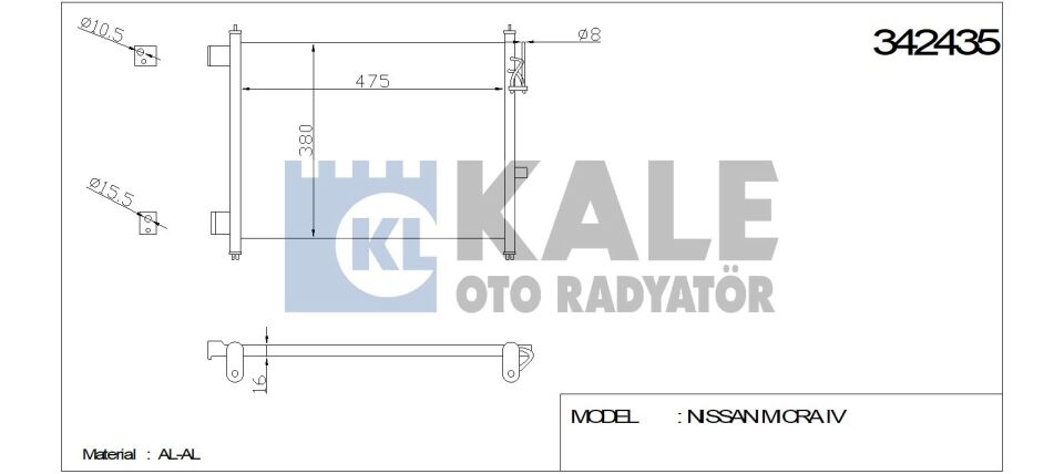 Micra 4 K13 Klima Radyatörü Kurutuculu 1.2 2010 2017 921101HC0A Kale