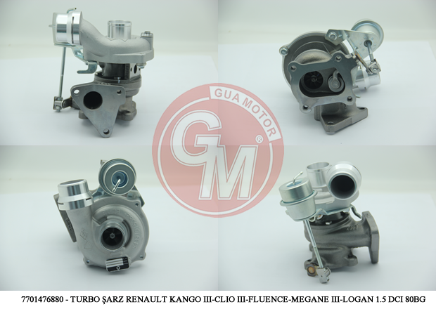 TURBO SARJ KANGOO III-CLIO III-FLUENCE-MEGANE III-LOGAN 1.5DCI K9K 80BG