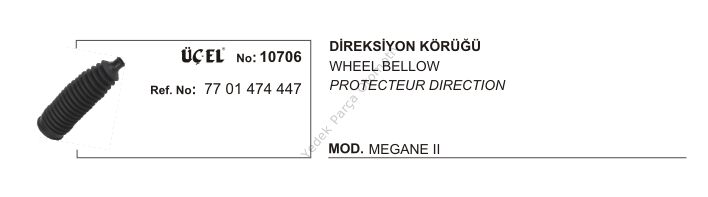 DİREKSİYON KÖRÜĞÜ 10706 MEGANE-II DACIA LOGAN 7701474447