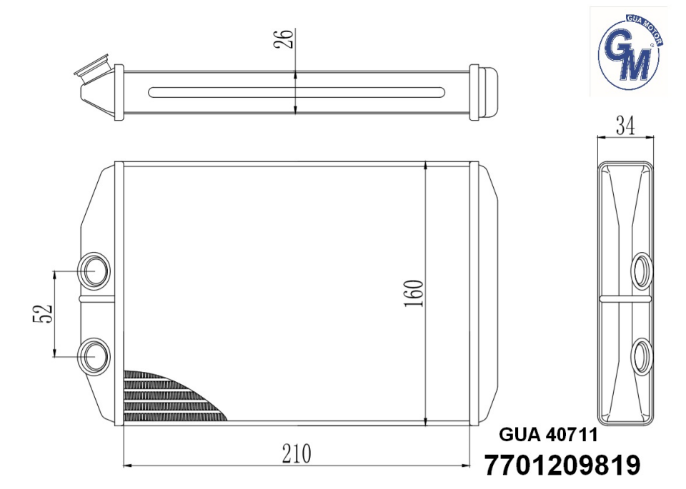 KALORIFER RADYATORU KANGOO III-MASTER III (BRAZING)