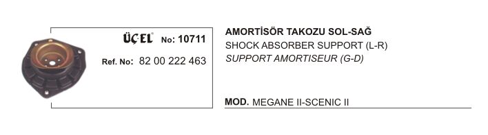 Megane 2 Scenic 2 Ön Amortisör Tablası Takozu 2003 2010 8200222463 Üçel