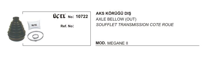 Logan 1 Megane 2 Clio 3 Modus Dış Aks Körüğü 2003 2012 7701209242 6001547699 Üçel