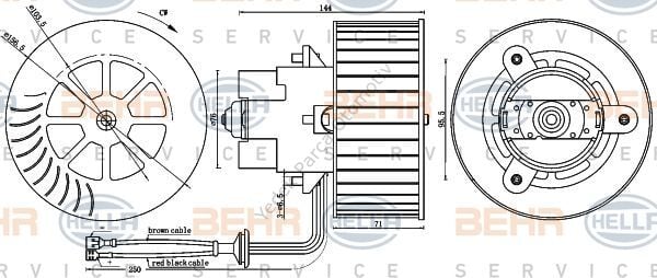 KALORİFER MOTORU 8EW009100261 OMEGA-B