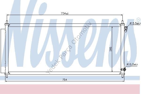 KLİMA RADYATÖRÜ 392000 JAZZ-II (GD) 1.4 03-> (BUYUK TIP) (755x330x16) KURUTUCULU