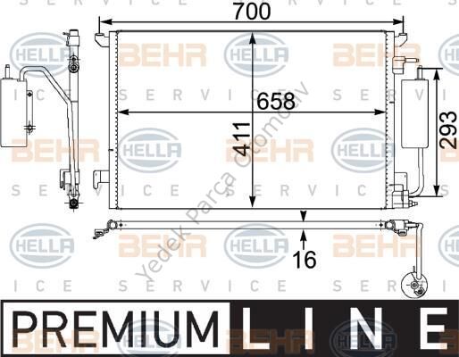 KLİMA RADYATÖRÜ 8FC351302591 VECTRA-C Z19DTI