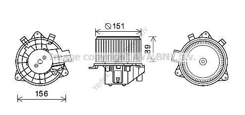 KALORİFER MOTORU 343370 BRAVO-II STILO 12V MANUEL KLIMALI