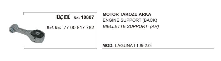 Laguna 1  Arka Motor Takozu Kulağı Alt 2.0 8V F3R Mekanik Vites 1994 1998 7700817782 Üçel