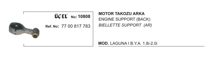 Laguna 1 Arka Motor Takozu Kulağı Alt 2.0 8V F3R Otomatik Vites 1994 1998 7700817783 Üçel