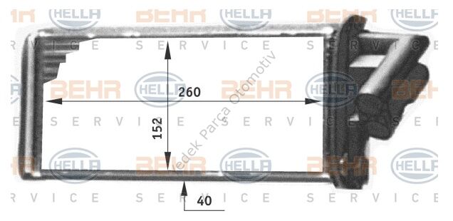 KALORİFER RADYATÖRÜ 8FH351311714 LAGUNA-I-II (260X152X40)
