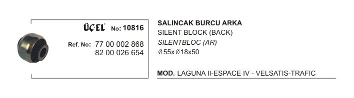Laguna 2 Espace 4 Alt Tabla Salıncak Burcu Küçük 8200002868 8200026654 Üçel
