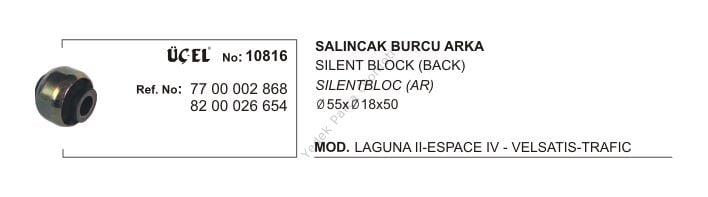 SALINCAK BURCU ARKA 10816 LAGUNA-II TRAFIK 8200002868 8200026654