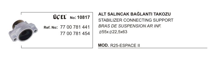 R25 Espace 2 Alt Tabla Salıncak Burcu Büyük 7700781441 7700781464 Üçel