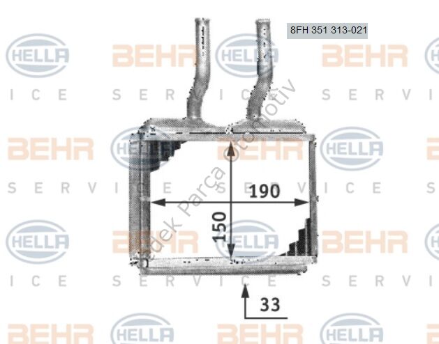 KALORİFER RADYATÖRÜ 8FH351313021 CORSA-B TIGRA