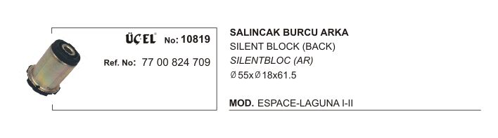 Laguna 1 Espace 3 Motor Beşik Burcu Arka Taraf 1995 2002 7700824709 Üçel