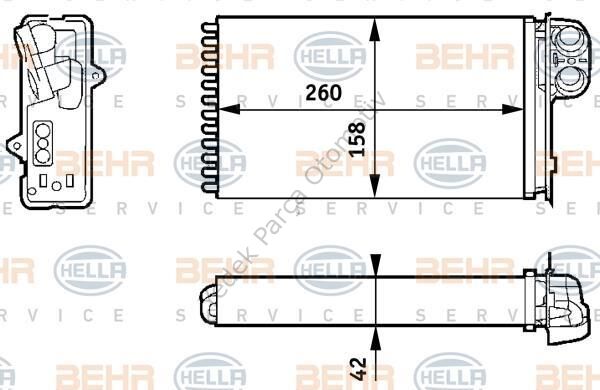 KALORİFER RADYATÖRÜ 8FH351313421 MEGANE SCENIC 1.4 1.6 2.0 16V