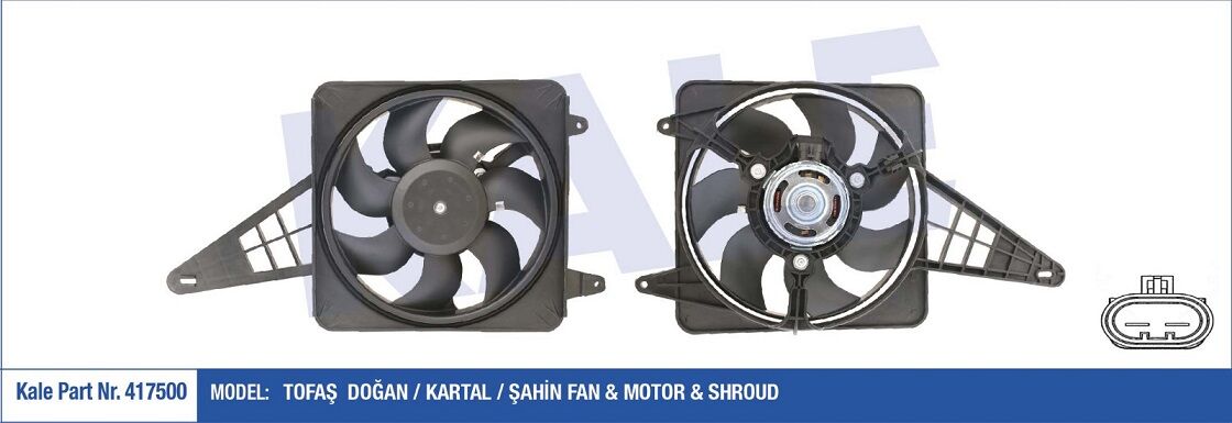 DAVLUMBAZLI FAN MOTORU 417500 M131 DKS SOKETLİ (160W-300MM)