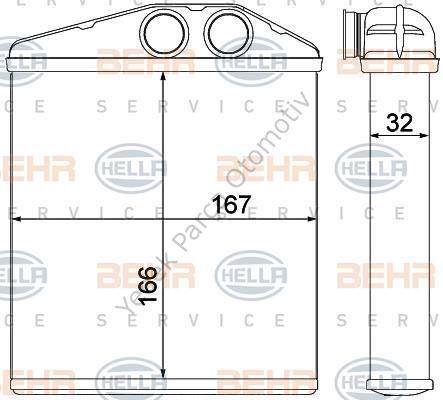 KALORİFER RADYATÖRÜ 8FH351000501 CORSA-C COMBO-C