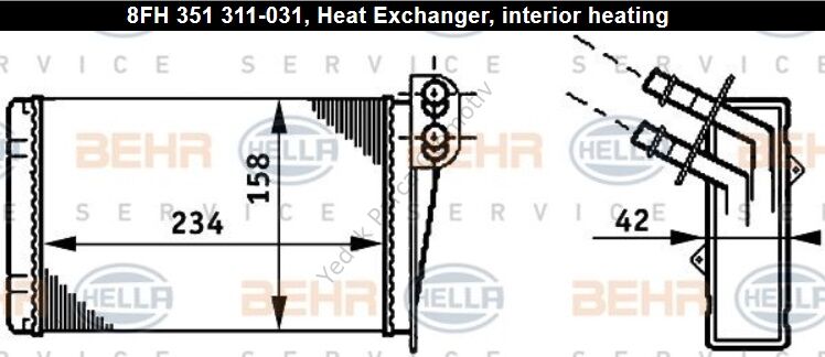 KALORİFER RADYATÖRÜ 8FH351311031 CLIO-II KANGO (98-) MAKO TİP