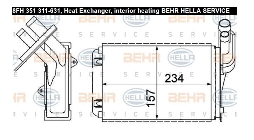 R19 Europa Megane 1 Kalorifer Radyatörü 7701204680 7701204684 7701033457 Behr