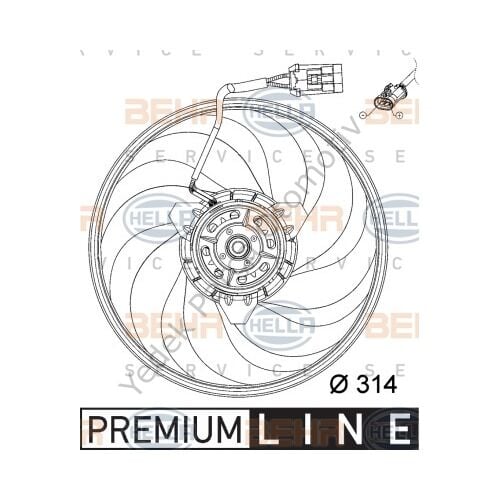 FAN MOTORU 8EW351034421 CORSA-C 1.2 1.4