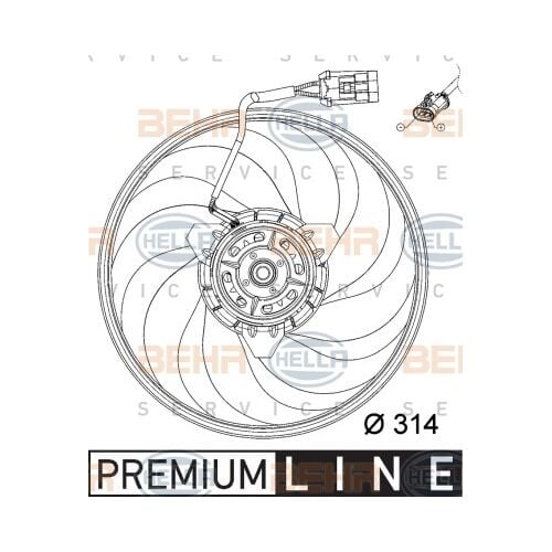 FAN MOTORU 8EW351034421 CORSA-C 1.2 1.4
